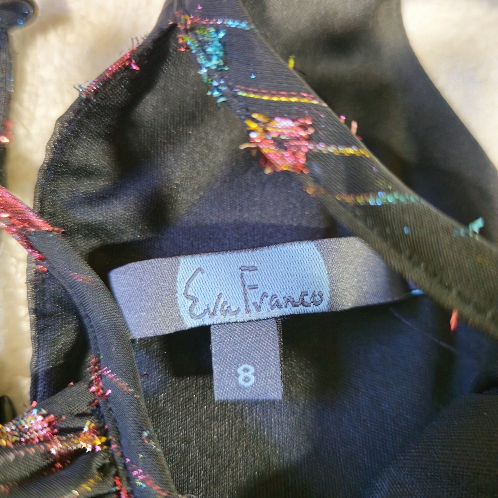 Eva Franco Anthropologie Black With Colorful Dots Jumpsuit - Picture 9 of 9